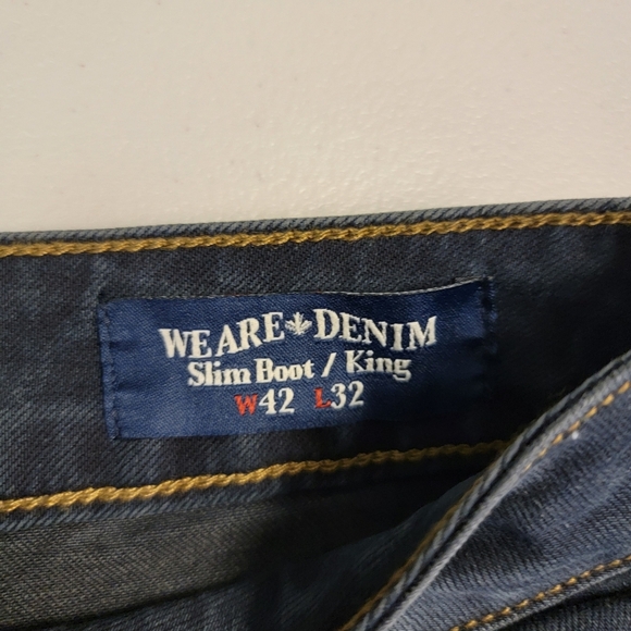 Buffalo Bitton Slim Boot/king Stretch Blue Denim Men's Jeans Size W 42 × L 32 - Picture 5 of 6